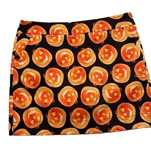 Loudmouth Golf Skort Women’s size 10 Halloween Jack O’Lanterns pumpkins